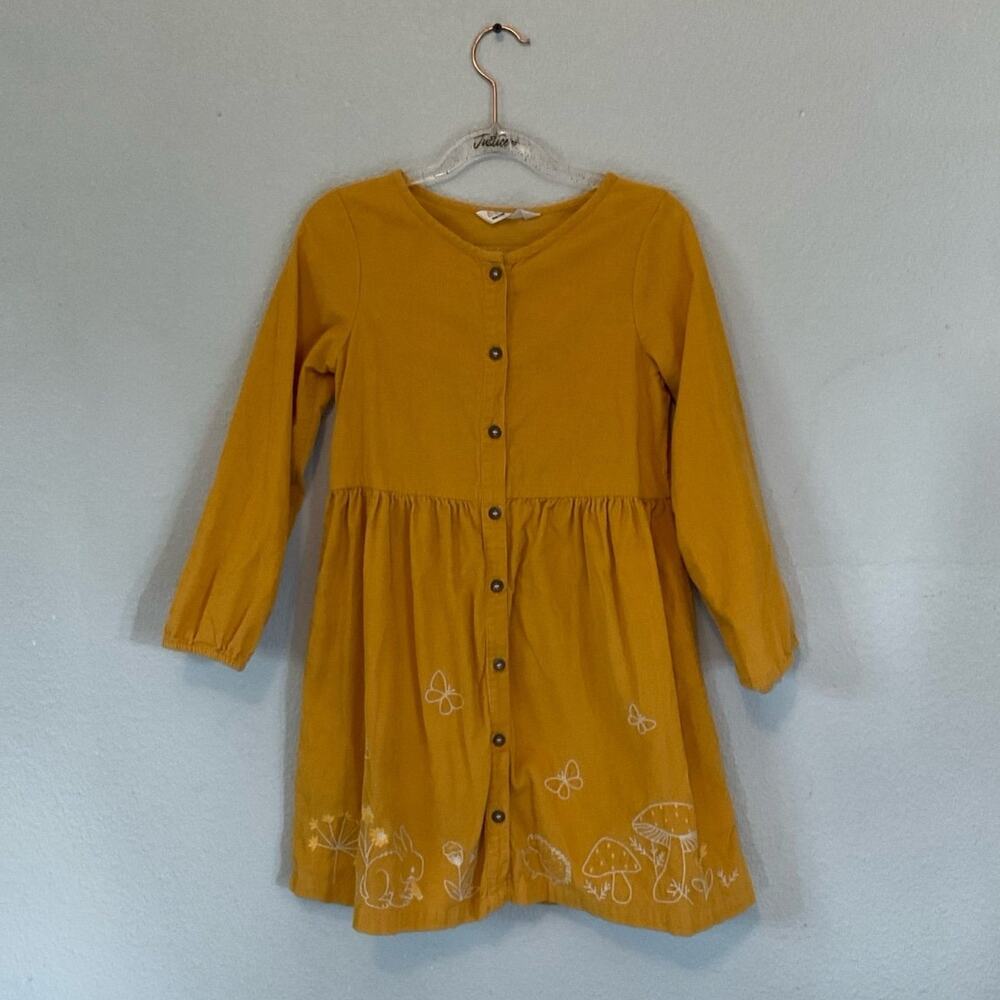 Mustard, yellow corduroy dress size 8